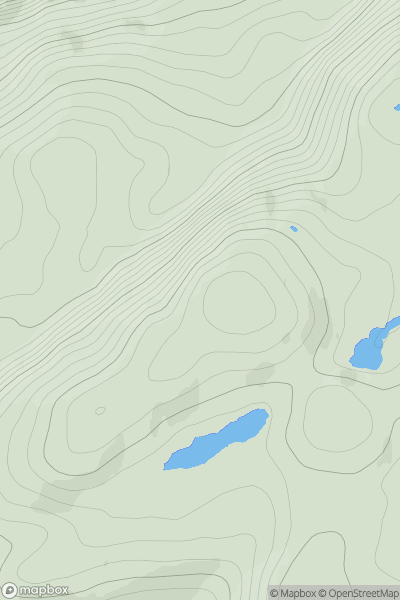 Thumbnail image for Beinn Fhada [Glen Shiel to Loch Hourn and Loch Quoich] showing contour plot for surrounding peak